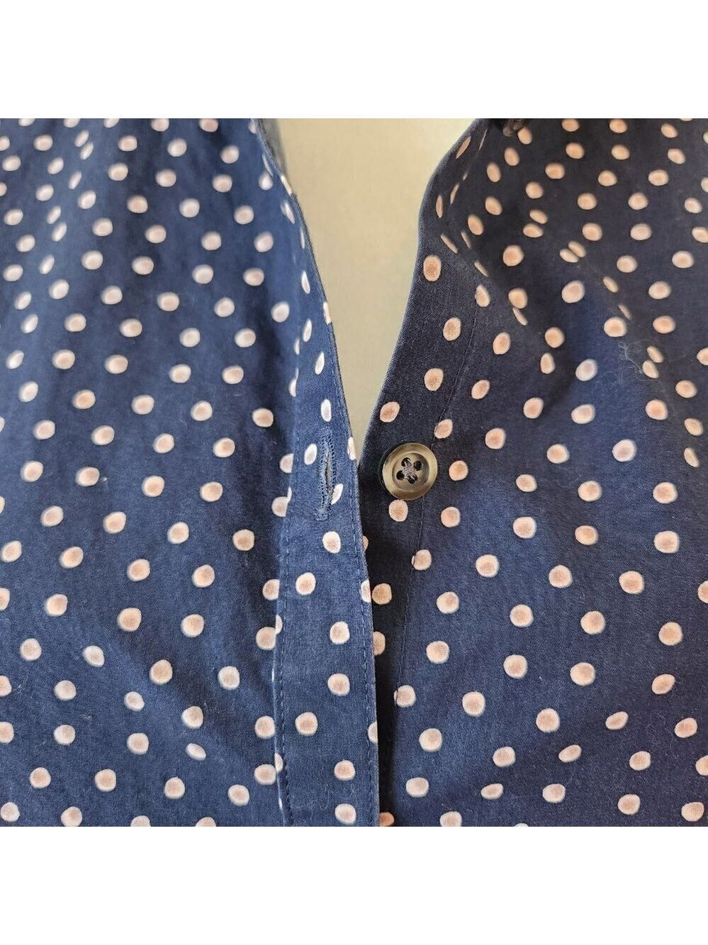 LANDS' END BUTTON FRONT NO IRON SUPRIMA BLOUSE - SIZE 6 TALL - EUC - Picture 3 of 7